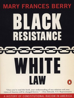 cover image of Black Resistance/White Law